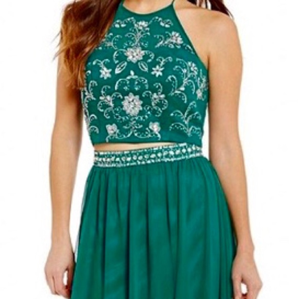 B. Darlin Beaded Bodice Two-Piece Mini Dress